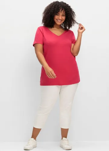 Sheego T-Shirt T-Shirt . mit V-Ausschnitt von sheego