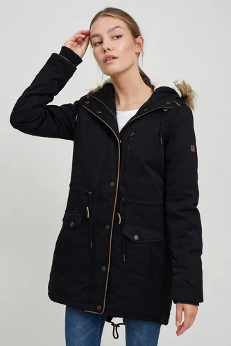 OXMO Parka OXAnna mit Kunstfell-Kapuze - Trendiger Damenparka, ideal für kalte Tage. Mit hochwertiger Verarbeitung und formstabiler Passform, perfekt für stilvolle Winter-Looks.