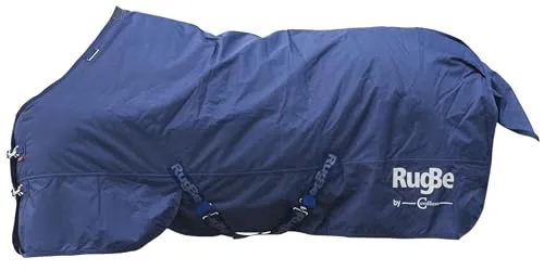 Winterdecke RugBe IceProtect 300 g - Dunkelblau, 145 cm - Reit- & Pferdebedarf mit reißfestem 600 Denier Polyester, stark wasserabweisend und temperaturausgleichend für optimalen Komfort und Schutz Ihres Pferdes.