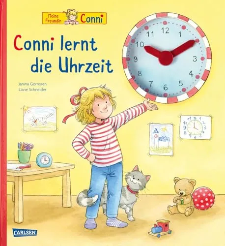 Conni-Pappbilderbuch: Conni lernt die Uhrzeit - Jahreszeiten für Kinder: Mit diesem interaktiven Pappbilderbuch lernen Kinder ab 5 Jahren spielerisch die Uhrzeit und fördern ihre Zeitwahrnehmung.
