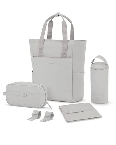 Kapten & Son Lindby Wickeltaschenset 4 tlg. mit Laptopfach - Rucksäcke – Praktisches 4-teiliges Wickeltaschenset mit Laptopfach, ideal für Eltern, die Stil und Funktionalität suchen.