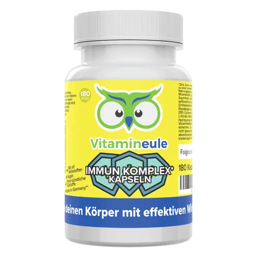 Immun Komplex Kapseln - 11 Wirkstoffe mit Vitaminen, Mineralstoffen & Superfoods - Vitamineule®