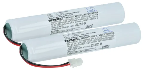 vhbw 2x Akku Ersatz für Schneider 329056000, TD110332 für Fluchtweg, Notfallbeleuchtung (4000 mAh, 3,6 V, NiCd)