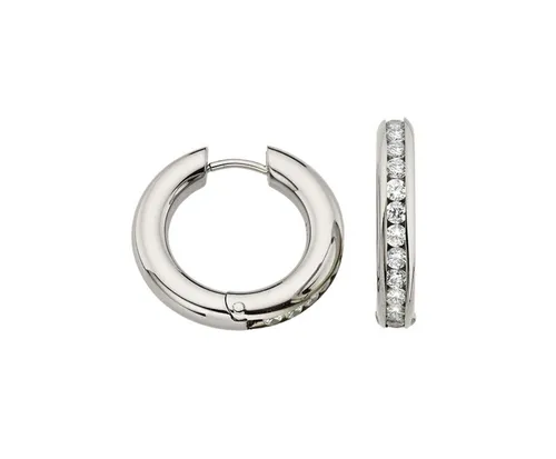 CEM Paar Creolen Titan silberfarben von CEM