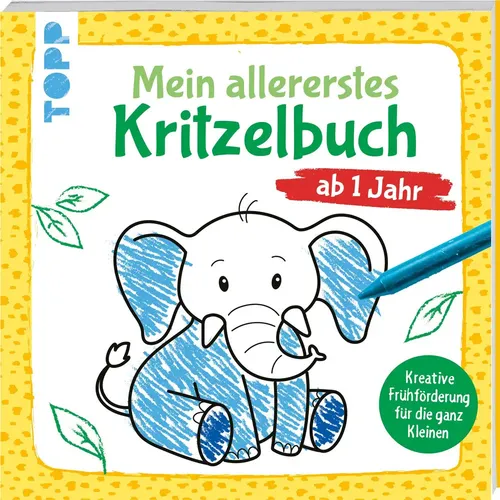 Mein erstes Kritzelbuch ab 1 Jahr - Spielware für kreative Kleinkinder, fördert die Feinmotorik und die Fantasie durch einfaches Zeichnen und Kritzeln.