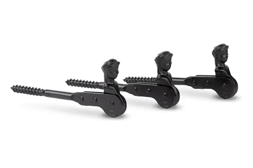 Alberts Fensterladenfeststeller Schäferkopf 3er Set - Praktische Fensterladenhalter aus robustem Stahl, ideal für eine sichere Befestigung. Maße: 126,5 mm Länge, 66 mm Breite. Perfekt für den Einsatz im Innen- und Außenbereich.