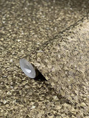 Harald Glööckler Tapete Vlies Federn Ornament gold Glanz in gold von marburg