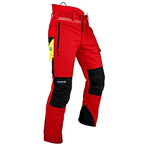 Pfanner® Ventilation Schnittschutzhose Typ A 2.5 - Rot, Größe XL - Hochwertige Schnittschutzhose mit StretchAIR-Technologie für optimale Bewegungsfreiheit. KlimaAIR sorgt für ein angenehmes Körperklima. Robuste Vorderseite schützt vor Abrieb und Dornen. Ideal für den professionellen Einsatz im Wald.