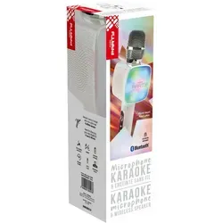 BigBen Bluetooth Karaoke Mikrofon Party Mic Mikrofon LED weiß AU390476 Karaoke-Maschine