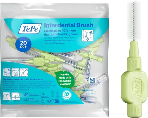 TePe Interdentalbürsten 20 Stück extra Soft Zahnreinigungsstäbchen aus Schweden