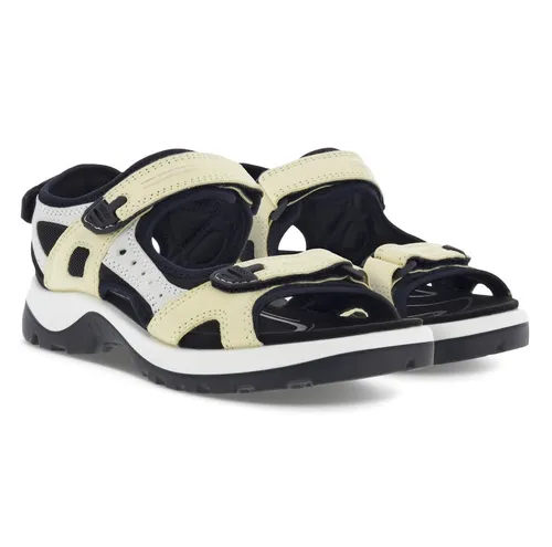 ECCO Sandale Yucatan Leder cremefarben Damen - Wanderschuhe mit hervorragendem Komfort für Outdoor-Abenteuer. Die leichte Sandale aus feinem Nubukleder bietet optimalen Halt und Traktion, ideal für jedes Terrain.