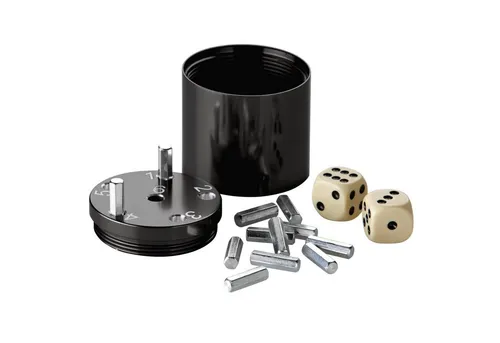 BestSaller Spiel SUPER SIX, Würfelspiel, 36 Spielstäbchen & 2 Würfel