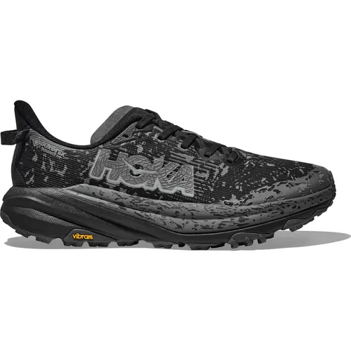 HOKA ONE ONE Speedgoat 6 GTX Herren - Black/Outer Orbit EU 43 1/3 - Laufschuhe mit GORE-TEX Invisible Fit, wasserdicht und aus recyceltem Polyester für umweltbewusste Läufer.