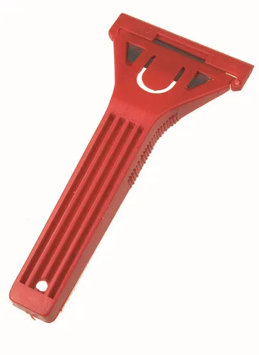 Glasschaber BASIC mit Kunststoffgriffund Trapezklinge mit Klingenschutz 40 mm