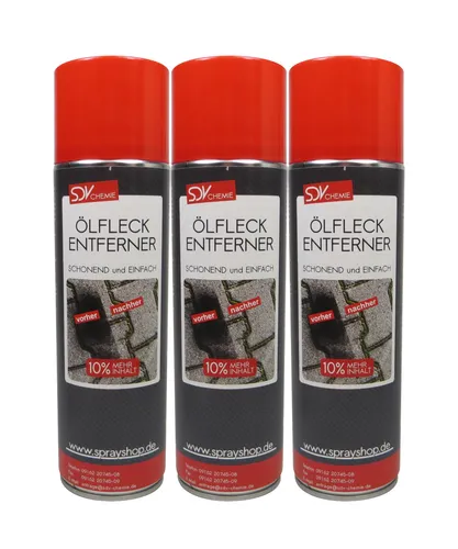 ÖLFLECKENTFERNER Spray 3x 500ml +10% Öl Fett Ölfleck Entferner 550ml Reiniger