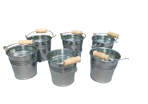 Eimer Silber von Deko-Impression