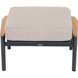 Siena Garden Cortina Lounge Hocker Natur - Anthrazit - Vielseitiger Gartenhocker für entspannte Momente im Freien. Ideal als zusätzliche Sitzgelegenheit oder Ablagefläche, fügt sich der Cortina Hocker harmonisch in Ihre Gartenlandschaft ein.