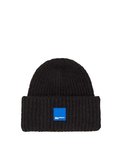 KARL LAGERFELD JEANS, Damen, Box Logo Beanie, Schwarz, One Size
