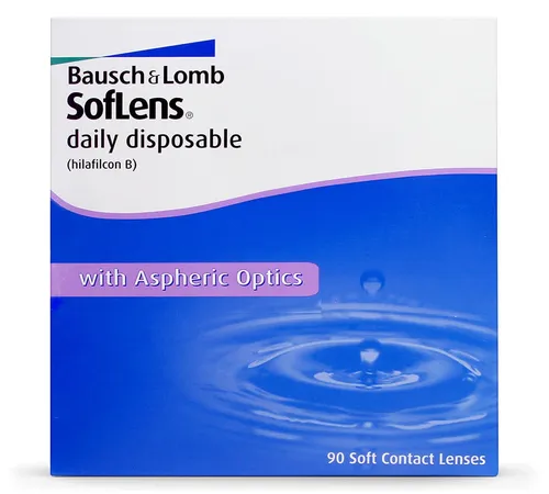 Bausch + Lomb SofLens Daily Disposable - Tageslinsen für klare Sicht - 90 Stück sphärische Tageslinsen für hohen Tragekomfort und einfache Handhabung. Ideal für Kurz- und Weitsichtigkeit, ohne Reinigungsaufwand. Perfekt für Einsteiger und erfahrene Träger!