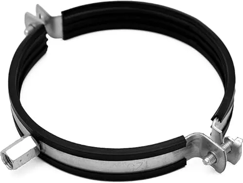 H&C VENT Verzinkt Rohrschelle Ø 250 mm mit Gummieinlage in schwarz von H&C VENT