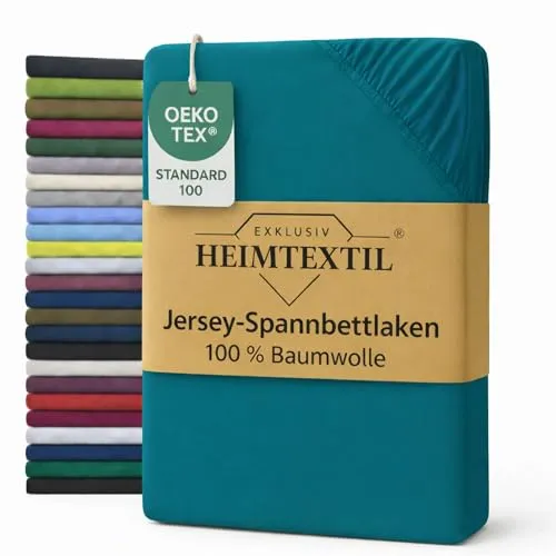 Bettlaken Petrol von Exklusiv-Heimtextil