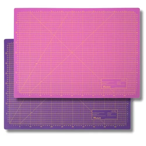 Victor Schneidematte Violett Pink 45x60cm 3-lagig Schneidematte A2 selbstheilend - Bastelunterlage - Schneideunterlage - Schnittmatte - Schreibtischunterlage - Unterlage Schreibtisch Nähen