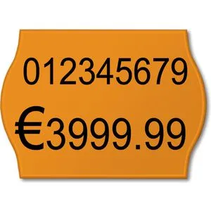 METO Preisetiketten 30007351, orange, 26 x 16 mm, permanent klebend, 6 Rollen à 1000 Stück