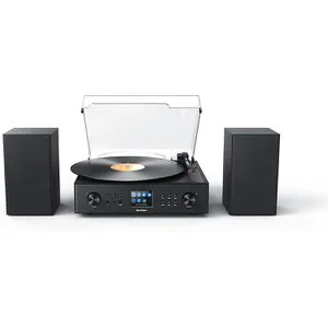 Karcher Kompaktanlage MC 8000DI DAB+ - Plattenspieler mit DAB+, Bluetooth und WLAN für kabelloses Streaming. Genießen Sie Internetradio und Schallplatten mit einem 2,4