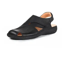 Think Sandaletten Change schwarz 294-0010 Gr.43 - CC 35 - Herren-Halbschuhe mit verstellbarem Klettverschluss, besonders leicht und bequem mit stabiler Dämpfung. Umweltfreundliches Nappaleder, pflanzlich gegerbt.