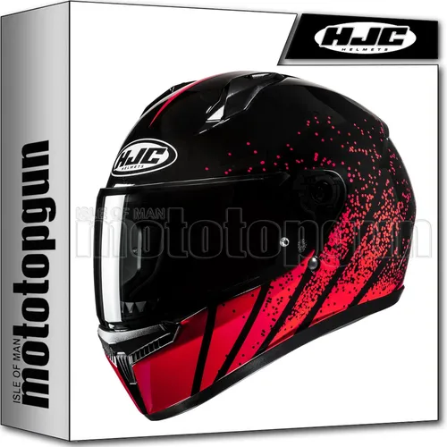HJC C10 Haven Helm, schwarz-rot, Größe S für Männer in rot von HJC Helmets