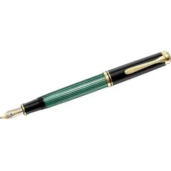 Pelikan Füllhalter Souverän 400, Schwarz-Grün, Feder EF in gold von Pelikan