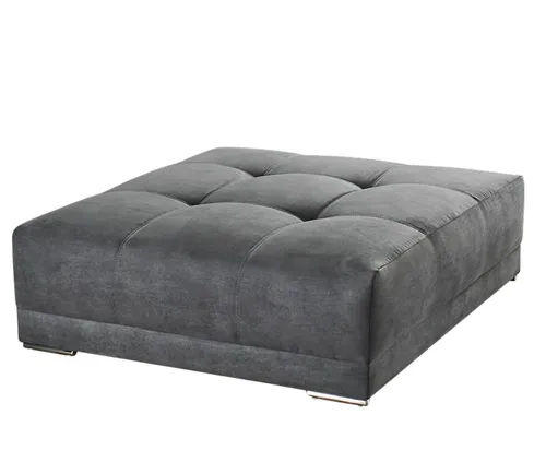 luma-home XXL-Polsterhocker 15139 – 120x120 cm mit Federkernpolsterung - Polsterhocker im XXL-Format, ideal als Fußablage oder Liegefläche, mit hochwertiger Federkernpolsterung für besten Sitzkomfort. Pflegeleichter Mikrofaserstoff in Grau, perfekt kombinierbar mit dem Big Sofa.
