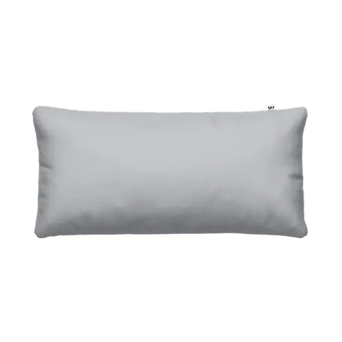 Wolkenfeld Mako Satin Kissenbezug 40 x 80-100% Baumwolle - Traumhaft weiche Kissenhülle mit verdecktem Reißverschluss - Anthrazit Grau