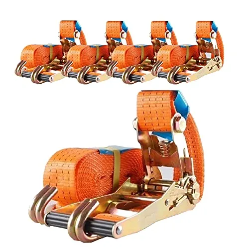 TrutzHolm Profi Ratschen Spanngurt 2tlg 5m - Hochwertige Spanngurte mit einer Zugkraft von 2000 daN und einer Gurtlast von 4000 daN, ideal für sicheres Verzurren von Lasten, TÜV/Gs geprüft.