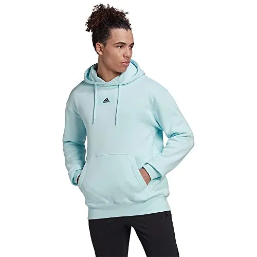 adidas Kapuzenpullover Essentials Feelvivid Baumwolle hellblau Herren, Größe: XL - Badmintonbekleidung Herren - Stylischer Hoodie aus warmem Baumwollmix, ideal für Sport und Freizeit. Nachhaltig produziert und mit Kängurutasche für optimalen Tragekomfort.