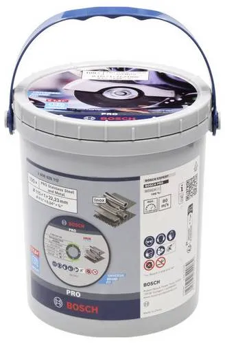 Bosch Accessories 2608626112 Trennscheibe 100 St. - Trennscheiben für Edelstahl und Metall, herausragende Lebensdauer dank robuster Aluminiumoxid-Körner für lang anhaltende Leistung.