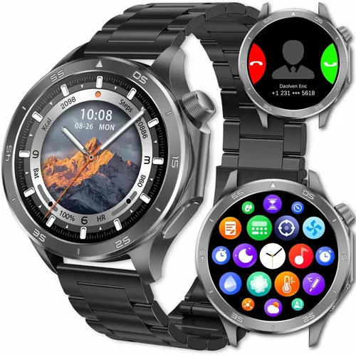 TAYSHILEY X2Max Smartwatch (3,9 cm, android ios), Outdoor Smartwatch Herren mit GPS Telefonfunktion und Fitness Tracking