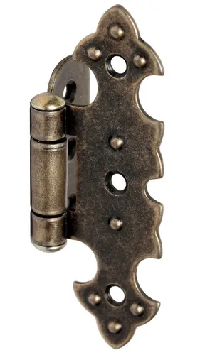 Möbelband 77/25 Möbelbänder Möbelscharniere Alt Messing Asymetrisch