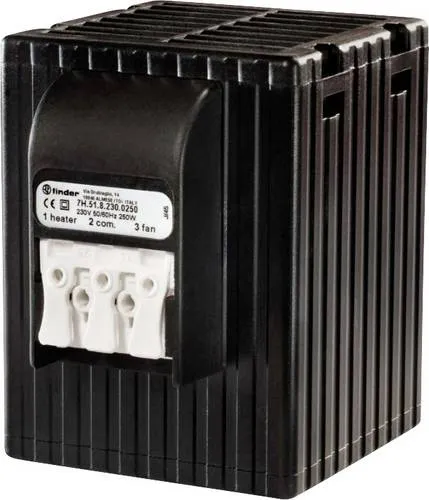 Finder 7H.51.8.230.0400 Heizgerät - Schaltschränke: Kompaktes Heizgerät mit 400W Leistung, ideal für präzise Temperaturregelung in Schaltschränken.