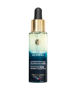 Yves Rocher Anti-Âge Global 2-Phasen Nachtkonzentrat 30 ml - Gesichtsserum mit 2-Phasen-Formel für strahlend frische Haut am Morgen, strafft und regeneriert, reduziert Falten. 98% natürliche Inhaltsstoffe, in der Bretagne hergestellt.