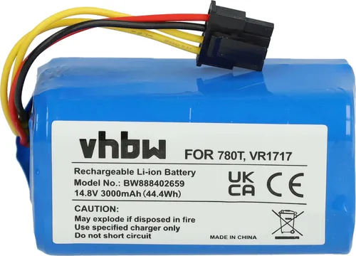vhbw Akku kompatibel mit Proscenic 780T, KA760, 790T, P1, SUMMER P1S, P2, P3 Saugroboter (3000 mAh, 14,8 V, Li-Ion)
