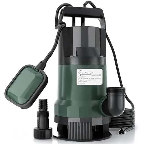 LANCHEZ Schmutzwassertauchpumpe 1000 W – 17.000 l/h Leistung