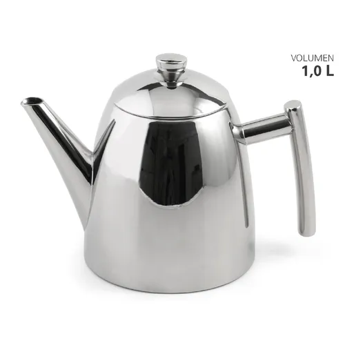 Teekanne mit Teefilter 1000 ml aus Edelstahl