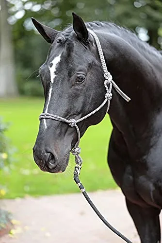 Kerbl 3297743 Knotenhalfter - Marine Beige, Pony, 50 Stück, stabiles und verstellbares Gewebe für optimalen Komfort