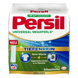 Henkel Persil Universal Megaperls® Vollwaschmittel, 16 WL - Waschmittel für strahlend saubere Kleidung, entfernt hartnäckige Flecken und sorgt für hygienische Reinigung bei 20 bis 95 °C.