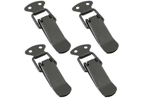 SO-TECH® Kastenriegelschloss Spannverschluss LATCH Kniehebelspanner Stahl Verbinder, (4-tlg), Länge: 78 mm, Breite: 16 / 27 mm, Höhe: 9,3 mm, Edelstahlopt