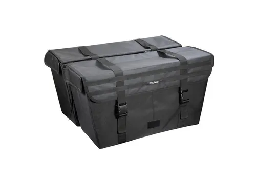 Prophete Doppelpacktasche Longtail für E-Bikes - Die wasserdichte Doppelpacktasche für Longtail E-Bikes bietet 100 Liter Volumen für Einkäufe und Gepäck. Strapazierfähiges Material schützt den Inhalt zuverlässig. Schnell und werkzeuglos montiert – ideal für Alltag und Freizeit.