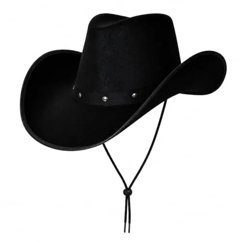 Wicked Costumes Cowboyhut für Erwachsene, texanisches Kostüm, Partyzubehör, Schwarz, Einheitsgröße