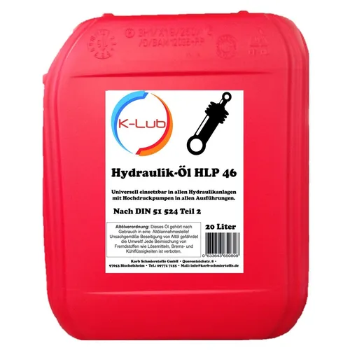 Liter K-Lub HLP 46 Hydrauliköl | HLP46 ISO 20