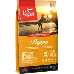 ORIJEN Dog Puppy 11,4kg - Ganzheitliches Welpenfutter - Hundefutter für Welpen mit Whole Prey Rezeptur, enthält frisches Fleisch und Fisch sowie Gemüse und Obst für eine optimale Ernährung.